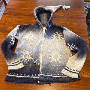 Vintage Aztec Zipper Cardigan M